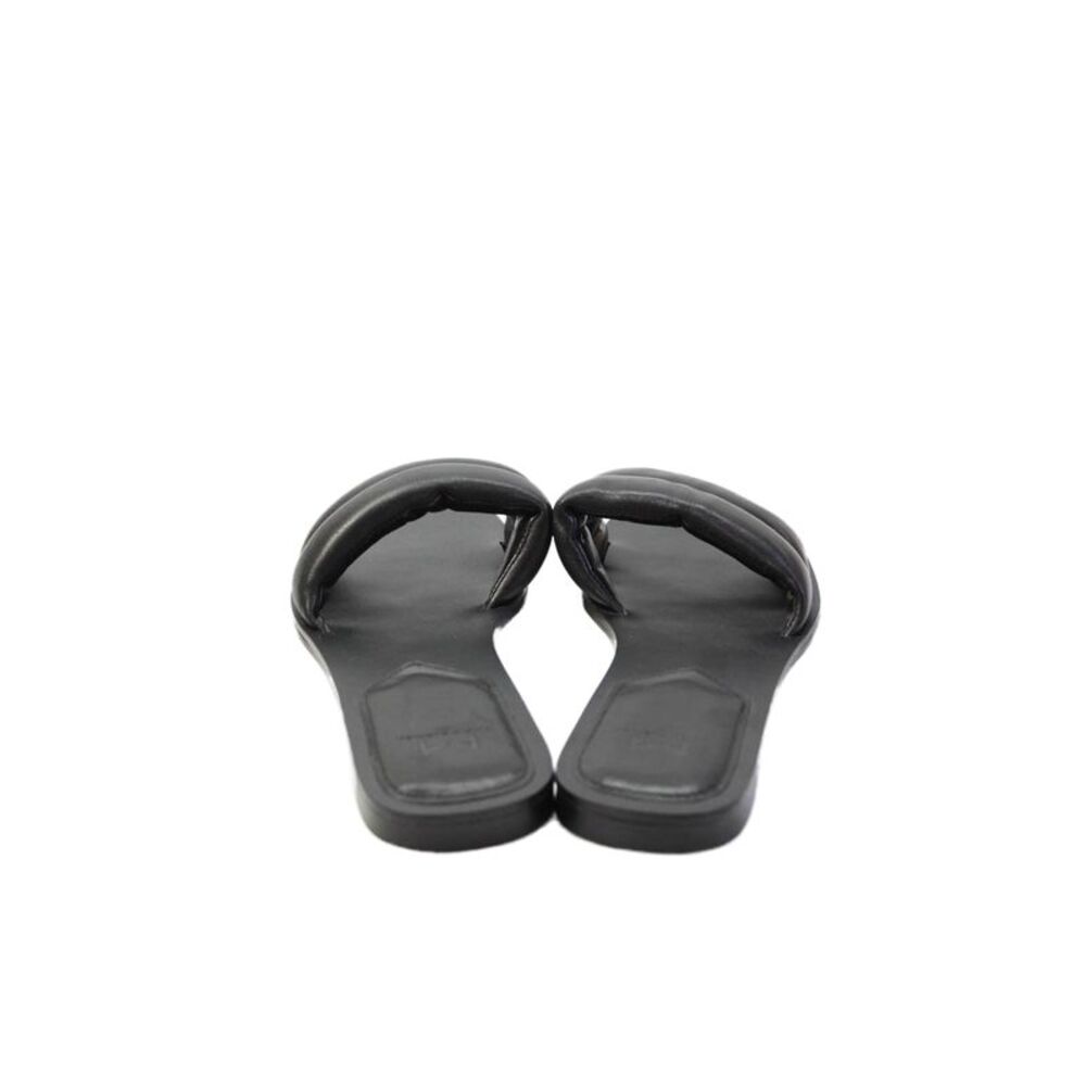 Marc Fisher Women's Square Toe Leather Slide Sandals Black Size 10 - Picture 3 of 5